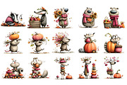 Woodland Fall Animals PNG Bundle, a Seasonal Illustration by Nicolle's Colorful Art (Thumbnail 2 of 5)