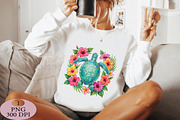 Floral Sea Turtle Summer PNG, an Illustration by Daily.Designs (Thumbnail 3 of 5)