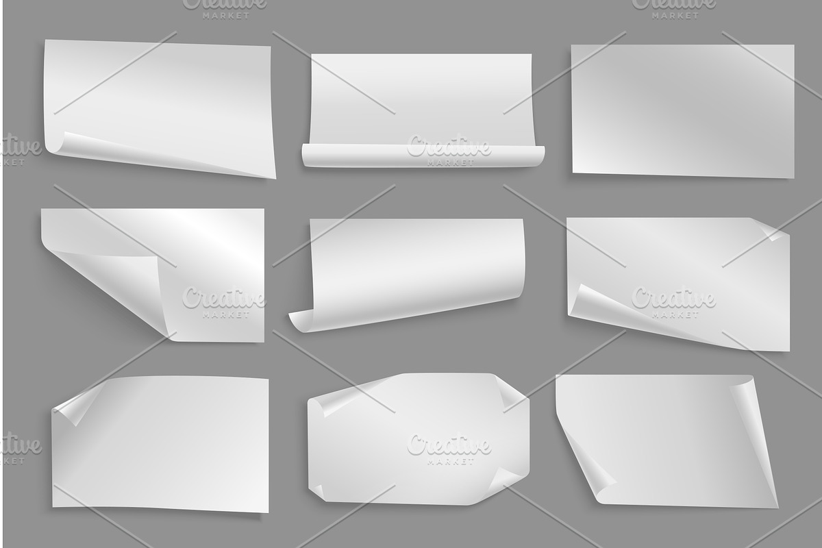 Paper sheets corners, a Finance Illustration by alexdndz