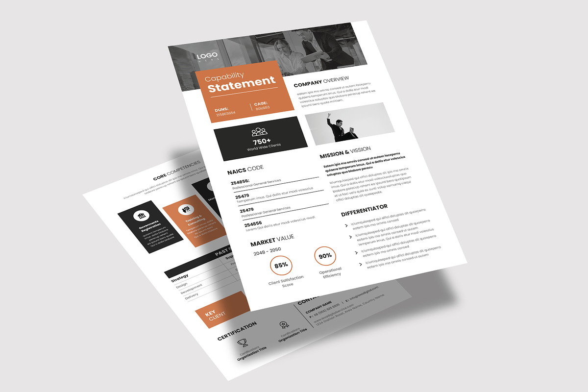 Capability Statement Template, a Stationery Template by Niofix (Photo 5 of 6)
