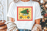 Christmas Tree Car Coquette Stamps P, an Illustration by Libby Wishes (Thumbnail 2 of 5)