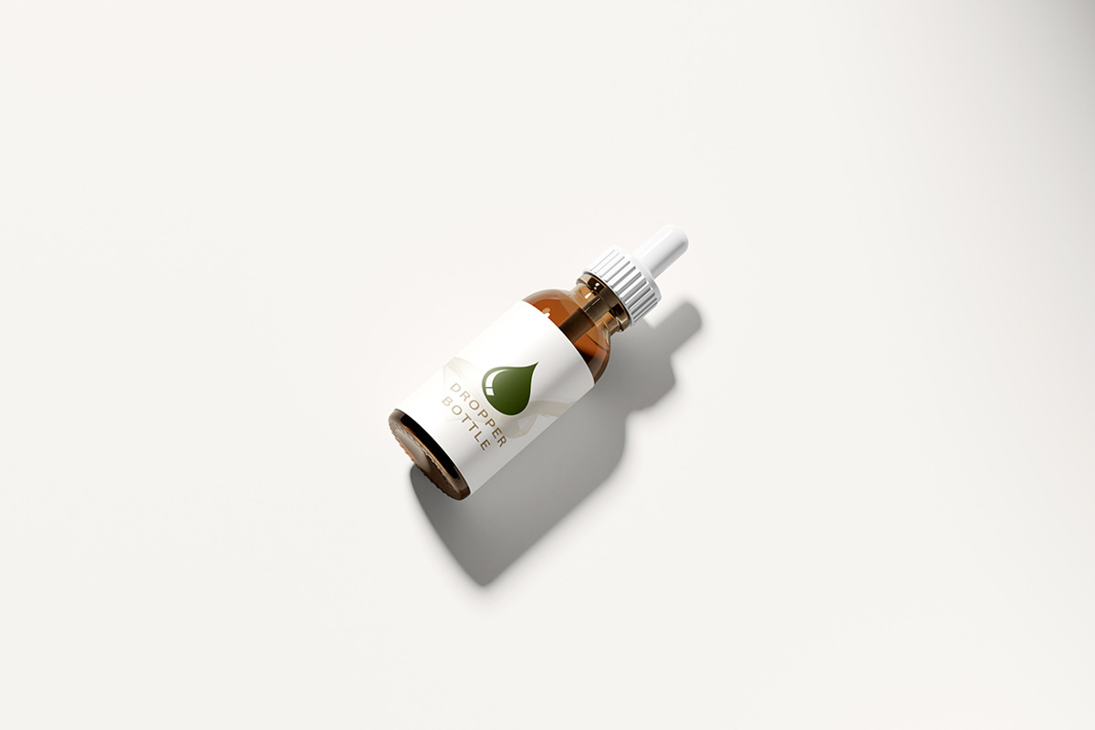 Dropper Bottle and Box Mockup, a Packaging Mockup by Pikachudesign (Photo 3 of 5)