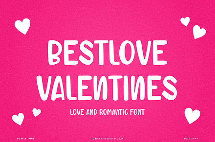 Bestlove Valentines Font, a Sans Serif Font by Iqsiart Studio
