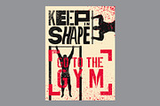 Gym vintage vector poster set., a Sport Illustration by PoPaShop (Thumbnail 2 of 6)