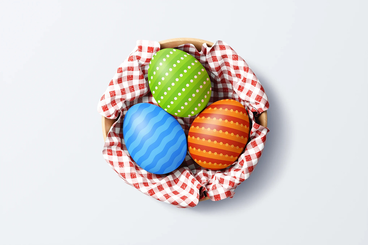 Easter Eggs Mockup, a Product Mockup by zpackcreative (Photo 1 of 4)