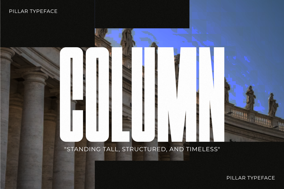 Pillar - Condensed Sans Serif Font, a Sans Serif Font by Pian45 Studio (Photo 2 of 8)