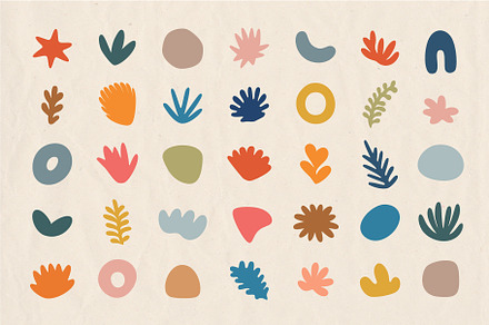 35 Organic Shapes Vector Set, an Object Graphic by MelanthaGraphics
