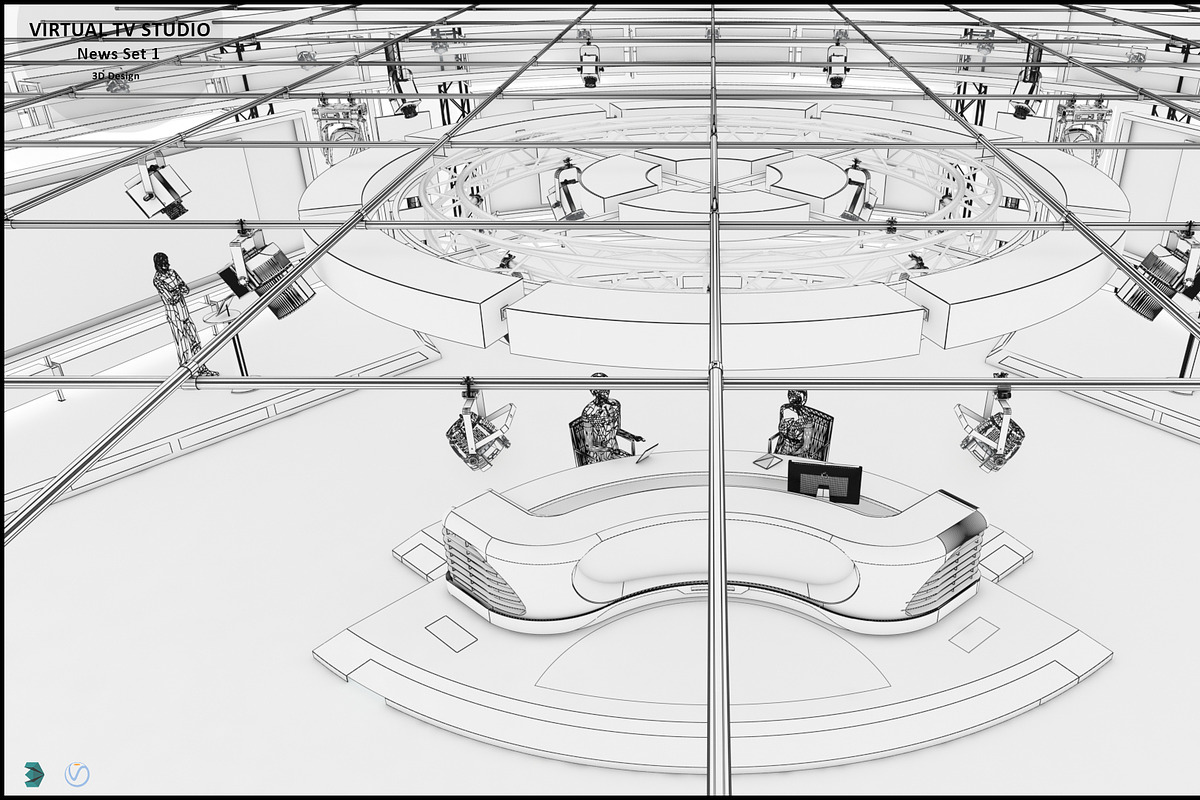 TV Studio Collection Vol 6 - 2 PCS, an Architecture 3D Model by akerStudio (Photo 54 of 98)