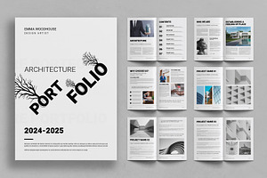 Architecture Portfolio Layout, a Brochure Template by ContestDesign