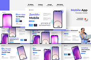 Mobile App - PowerPoint Template, a Presentation Template by Iqsiart Studio (Thumbnail 1 of 3)