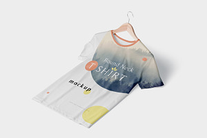 Modish Round Neck T-Shirt Mockups