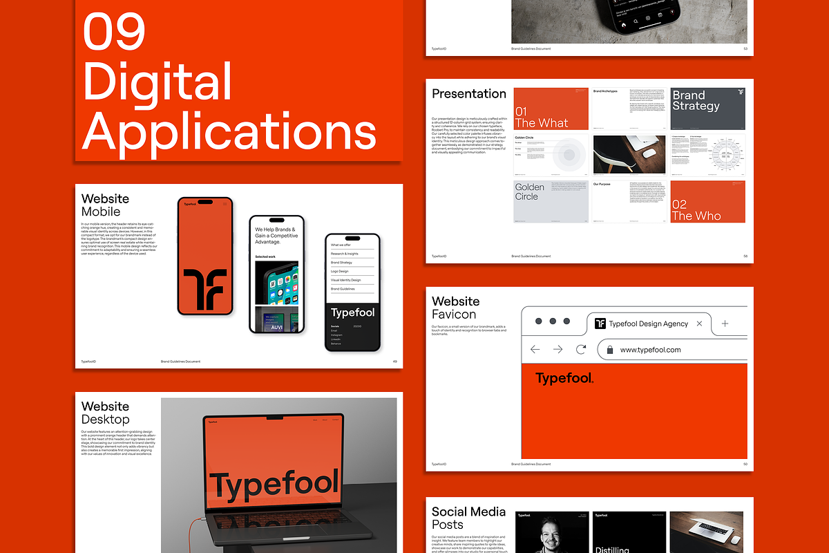 Modern Brand Guidelines Template, a Presentation Template by Typefool's Shop (Photo 8 of 10)