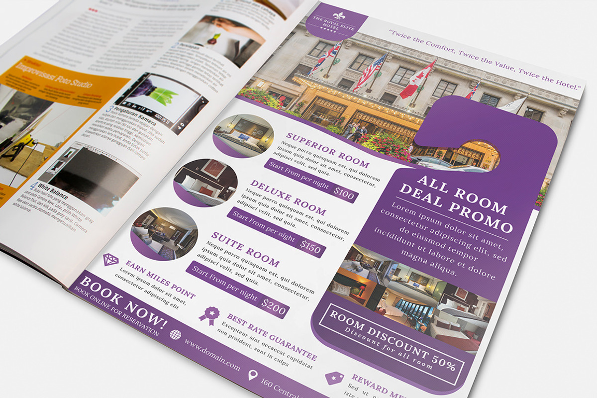 The Royal Elite Hotel Flyer Template, a Flyer Template by Affantjie Photowork (Photo 4 of 5)