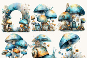 Watercolor Mushroom Clipart, an Object Illustration by Design Scotch (Thumbnail 2 of 8)