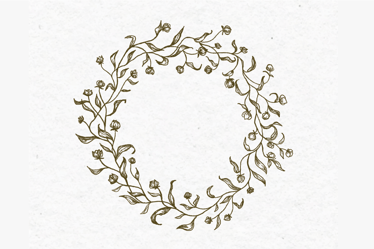 Brown Floral Frame, an Illustration by Jordyn Grace Design (Photo 1 of 2)