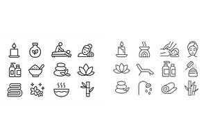 Collection of web icons representing, an Object Illustration by ZinetroN
