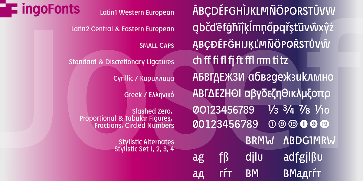 Josef Pro, a Sans Serif Font by ingoFonts (Photo 10 of 10)