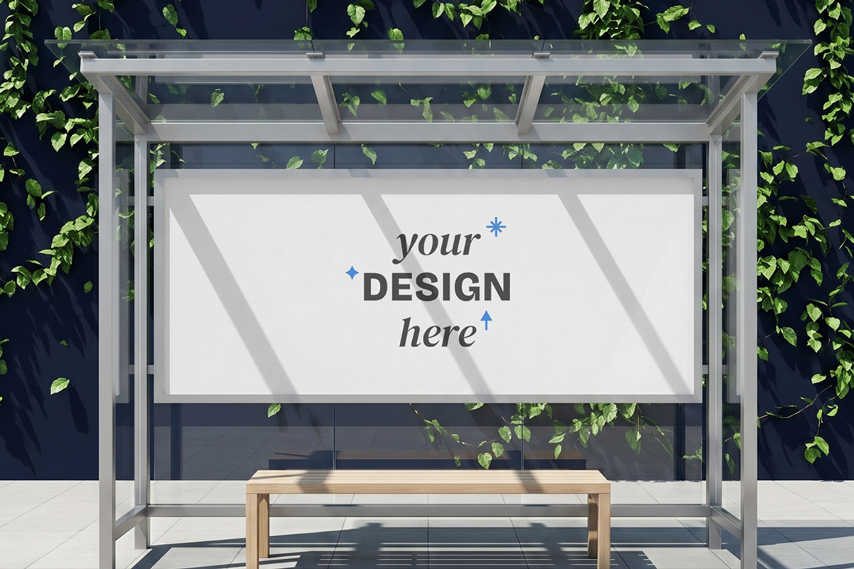Bus Stop Billboard Mockup, an Advertising Mockup by mockeyai (Photo 4 of 4)