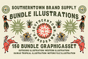 150 Vintage Illustrations (35% OFF!), an Illustration by Southerntown (Thumbnail 1 of 8)