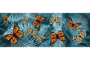 Tropical Leaves Pattern With