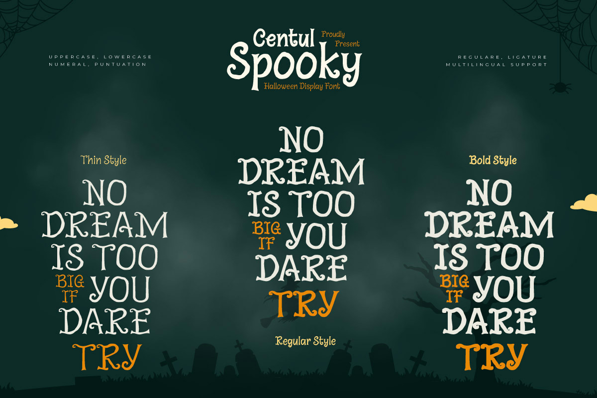 Centul Spooky - Halloweeen Font, a Handwritten Font by trabaskriya (Photo 5 of 7)