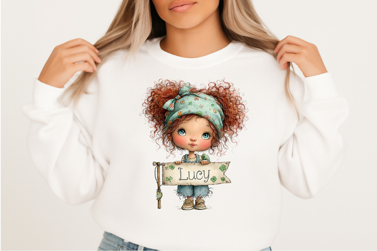 Whimsical St Patrick's Day Girl Clip, an Illustration by Craft Nest (Photo 7 of 11)