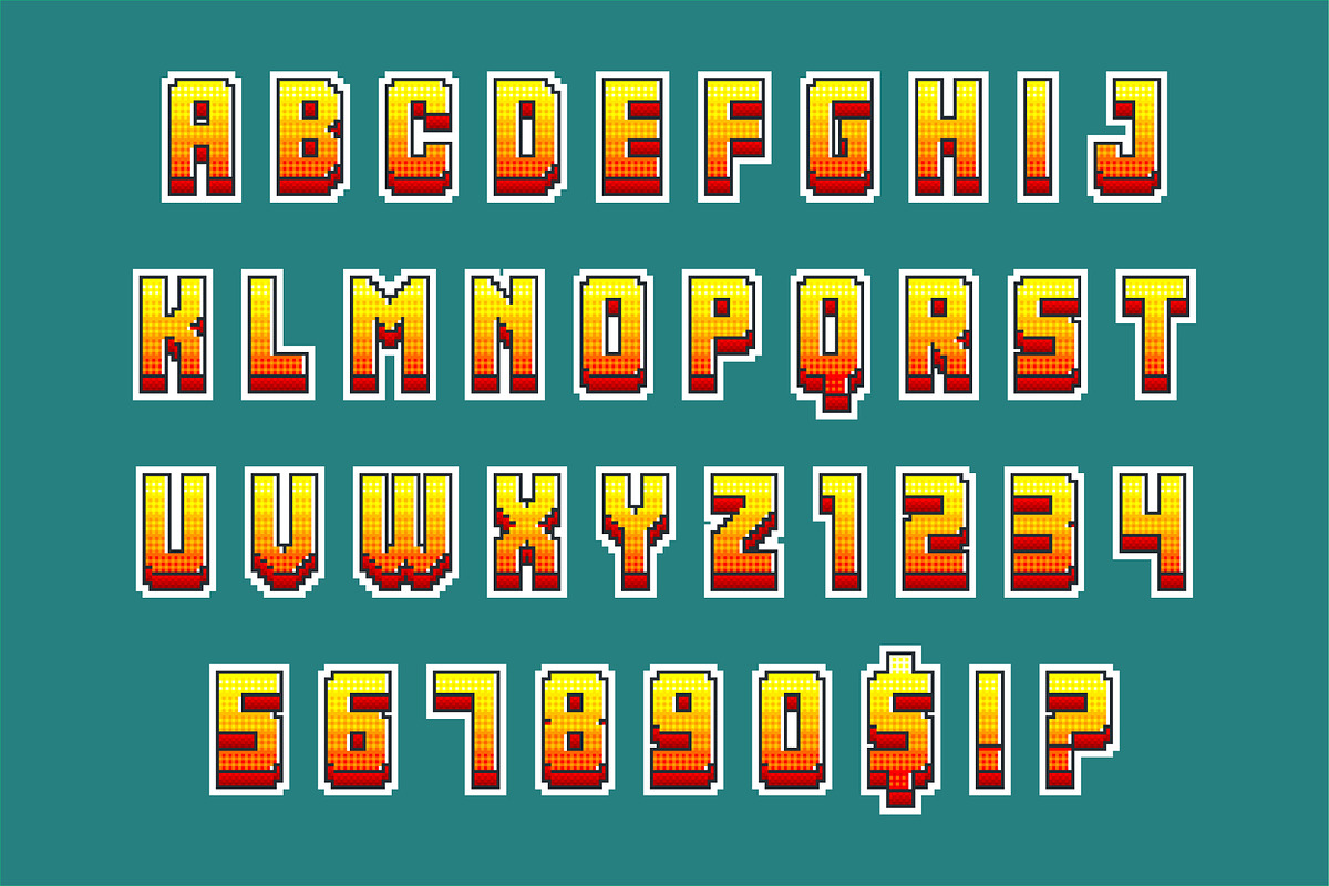 Original pixel alphabet, an Object Graphic by RevelStockart (Photo 3 of 4)