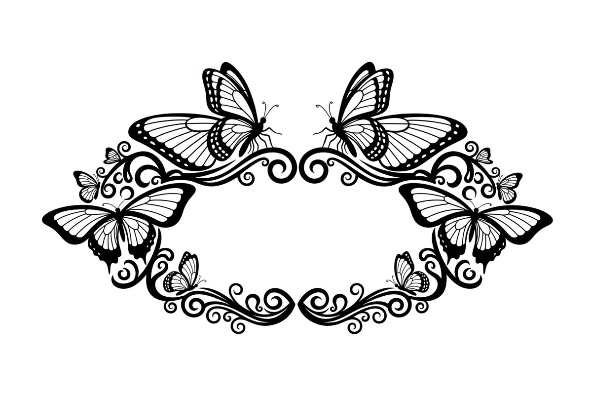 Butterfly Floral Vintage Frame Bundl, an Illustration by Creativeshirt (Photo 48 of 51)