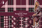 Seamless Burgundy Plaid Textures, a Texture Graphic by Creative Matrix82 (Thumbnail 1 of 5)