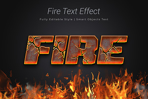 Fire Psd Text Style Effect