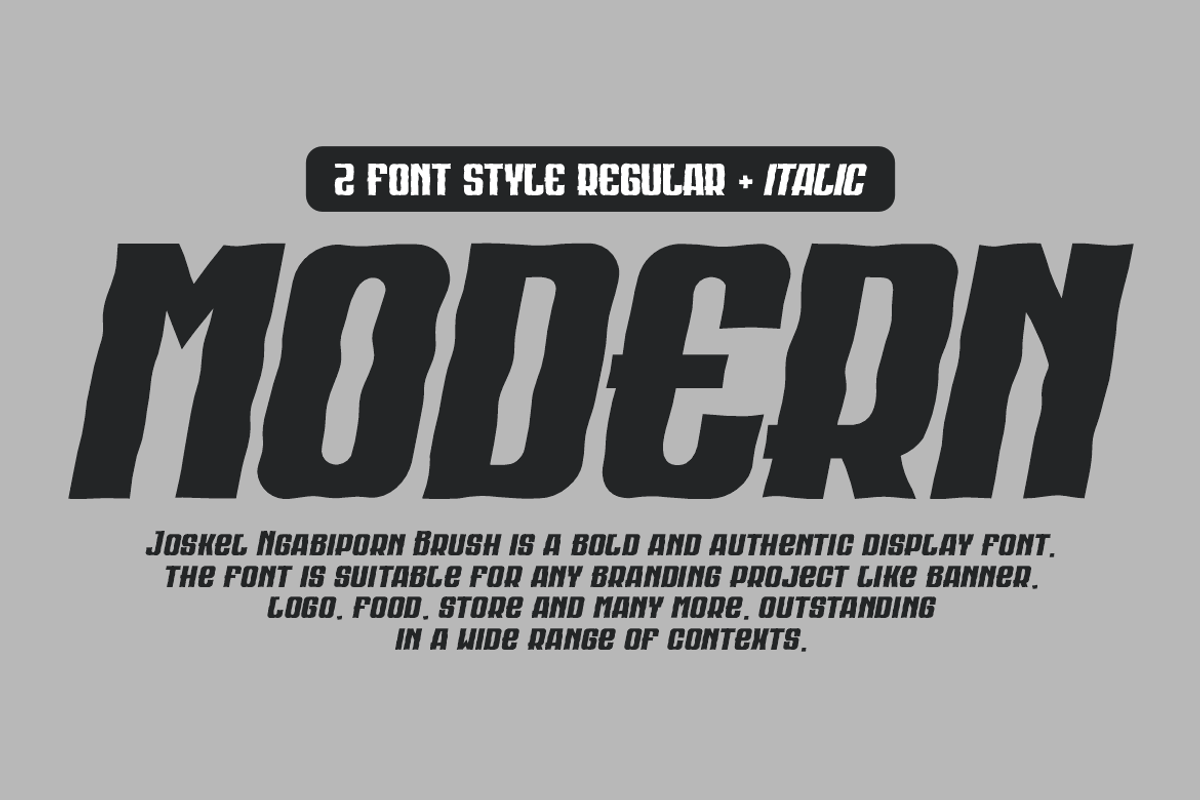 Joskel Ngabiporn Brush, a Handwritten Font by QR Design Studio (Photo 2 of 10)