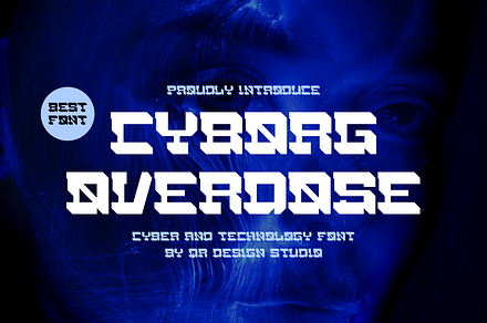 Cyborg Overdose - Space & Tech Font, a Serif Font by QR Design Studio