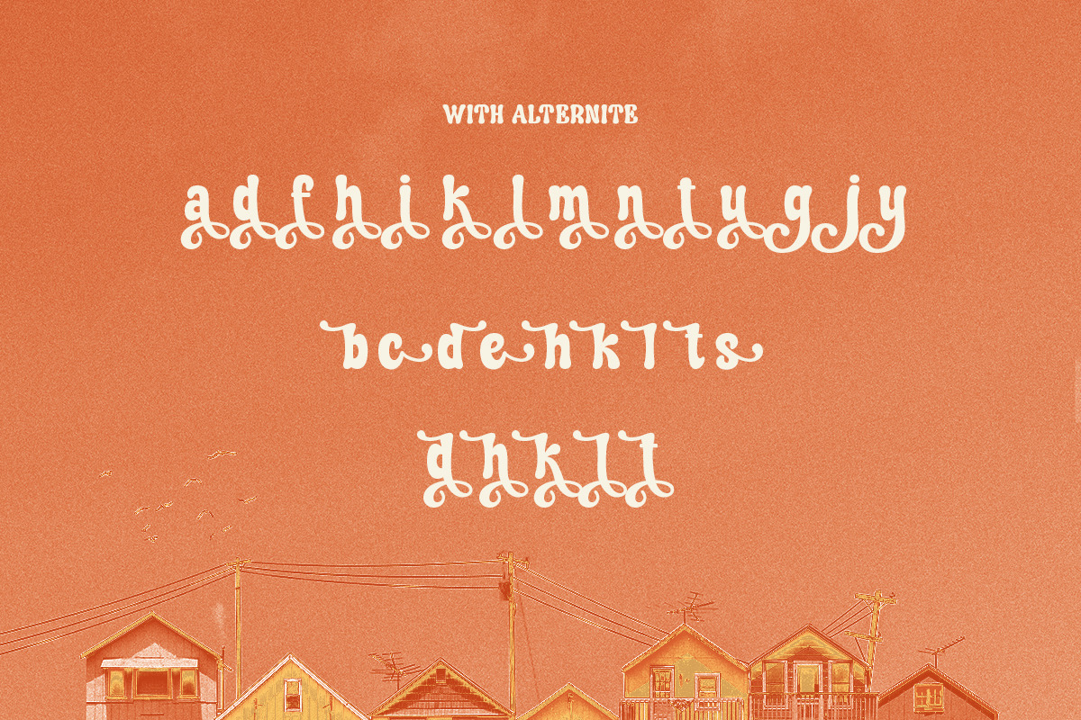 Nightlong - Display Retro Font, a Sans Serif Font by RagamKata (Photo 8 of 10)