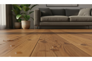 Sunlit living room with oak wood, a Background Photo by Igor Tichonow