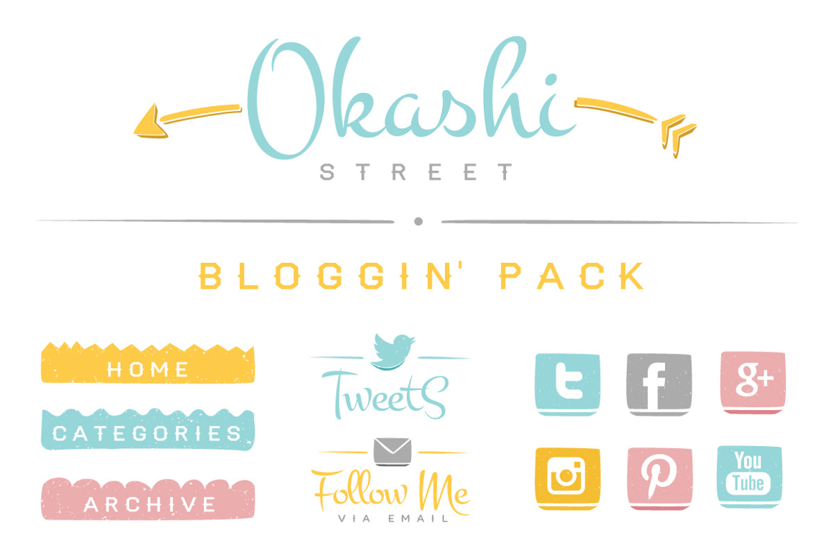 Okashi Bloggin' Pack, a Templates & Theme by tomodachi studio (Photo 1 of 3)