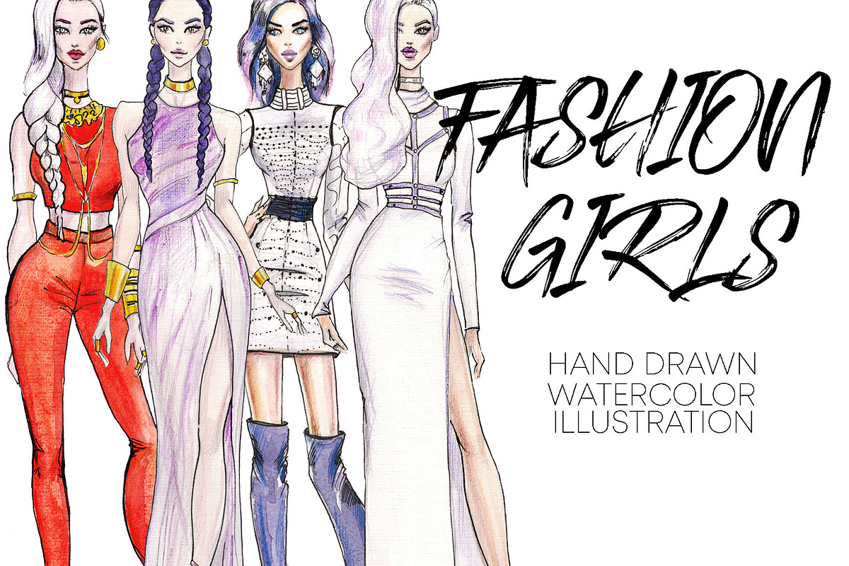 Fashion Girls, a Decorative Illustration by zaksheuskaya (Photo 1 of 5)