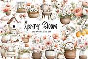 Spring Bloom Watercolor Clipart, an Illustration by Designworld (Thumbnail 1 of 6)