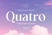 Quatro - A Modern Serif Font, a Sans Serif Font by Letterhend Studio (Thumbnail 1 of 9)