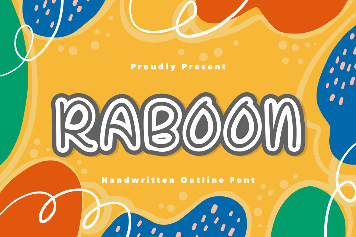 Raboon a Handwritten Outline Font, a Handwritten Font by Bayuktx (Photo 1 of 10)