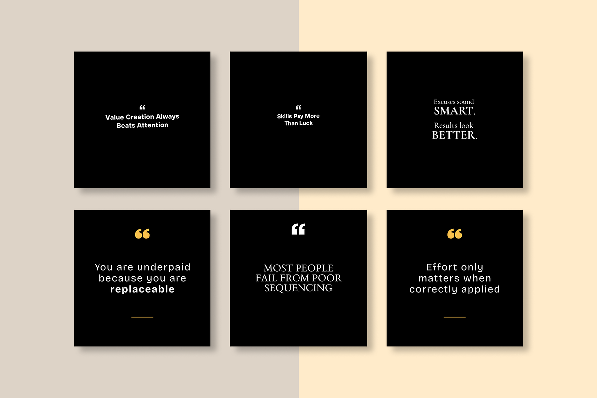 Powerful 50 Black Insatgram Template, a Social Media Template by RB Boutique (Photo 4 of 9)