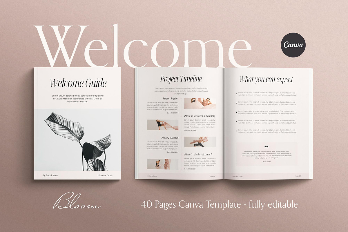 Client Welcome Packet Canva Template, a Magazine Template by Sierra Creative Studio (Photo 1 of 12)