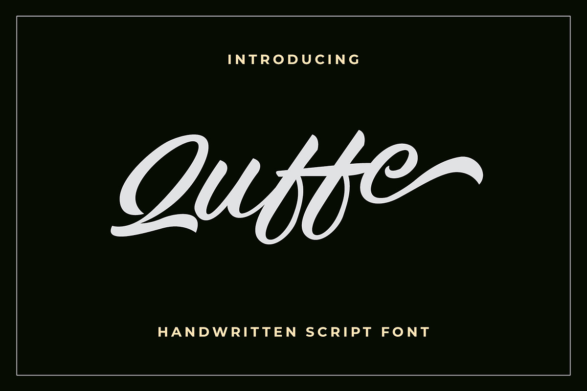 Quffe Handwritten Script Font, a Script Font by Maulana Creative