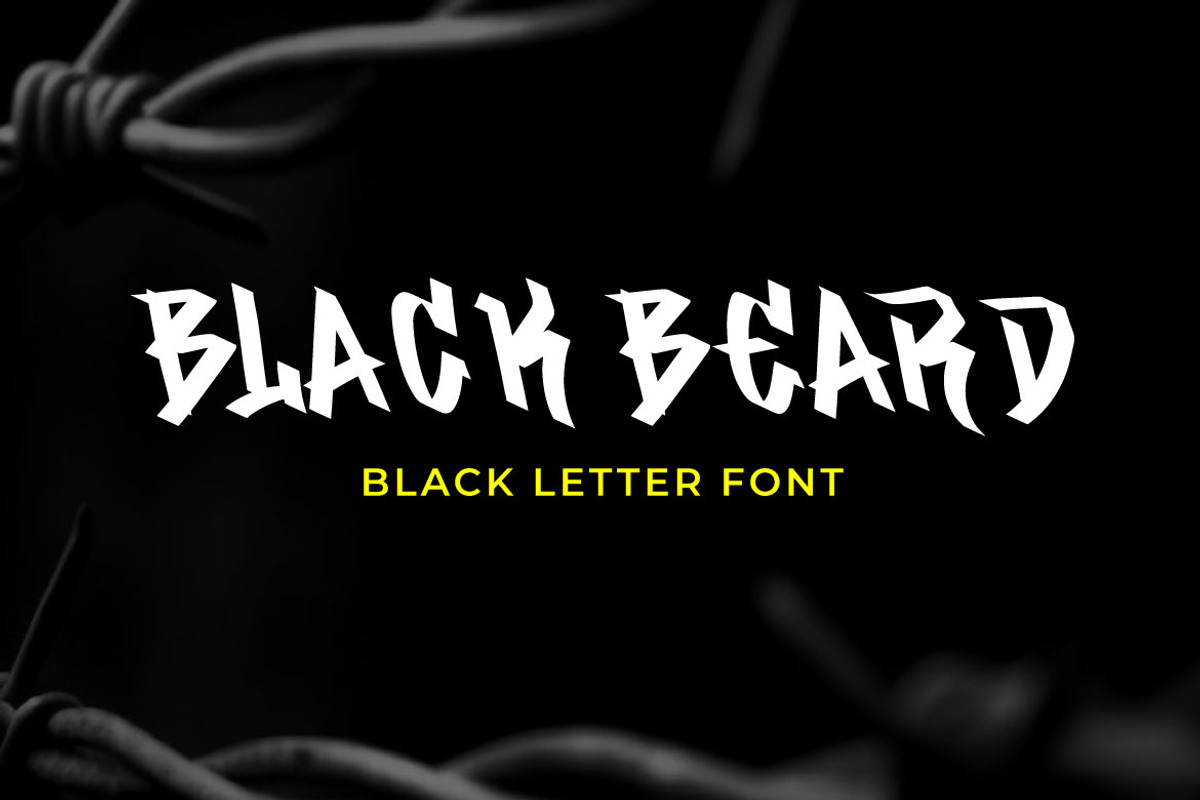 Black Beard - Blackletter Font, a Blackletter Font by Mightyfire (Photo 1 of 4)