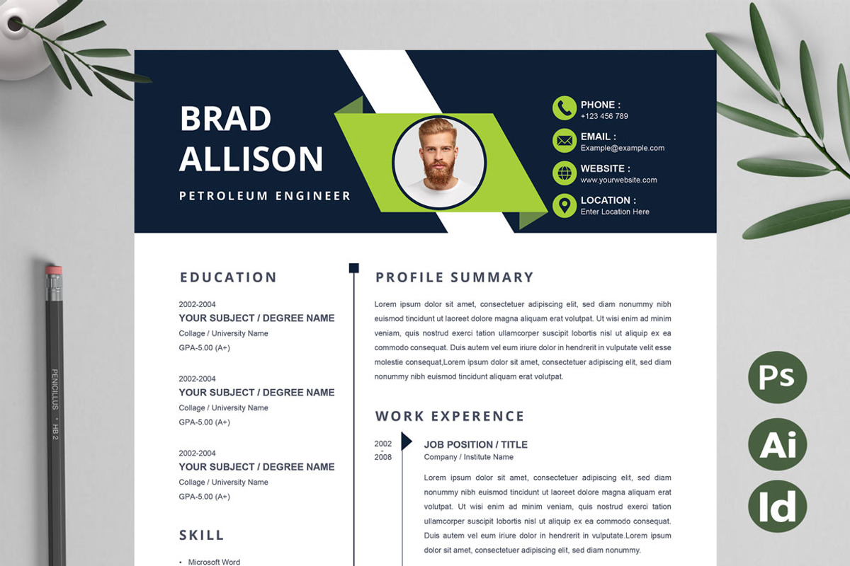 New Resume | CV Template, a Resume Template by Attractive Resume (Photo 1 of 3)