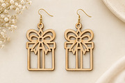 Christmas Gift Box Earrings SVG, an Object Graphic by Canvas Craft (Thumbnail 2 of 4)