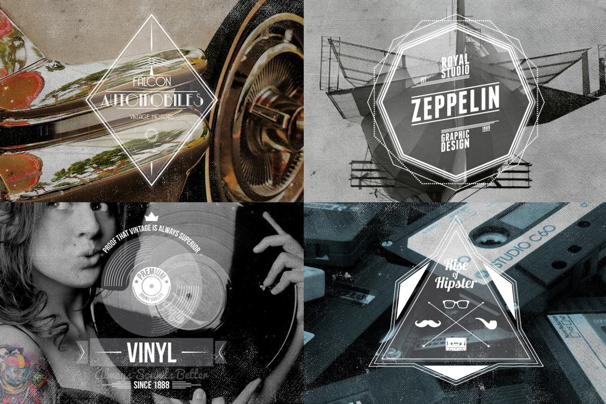 Retro Badges Set 1, a Branding & Logo Template by Graphicdome (Photo 3 of 5)