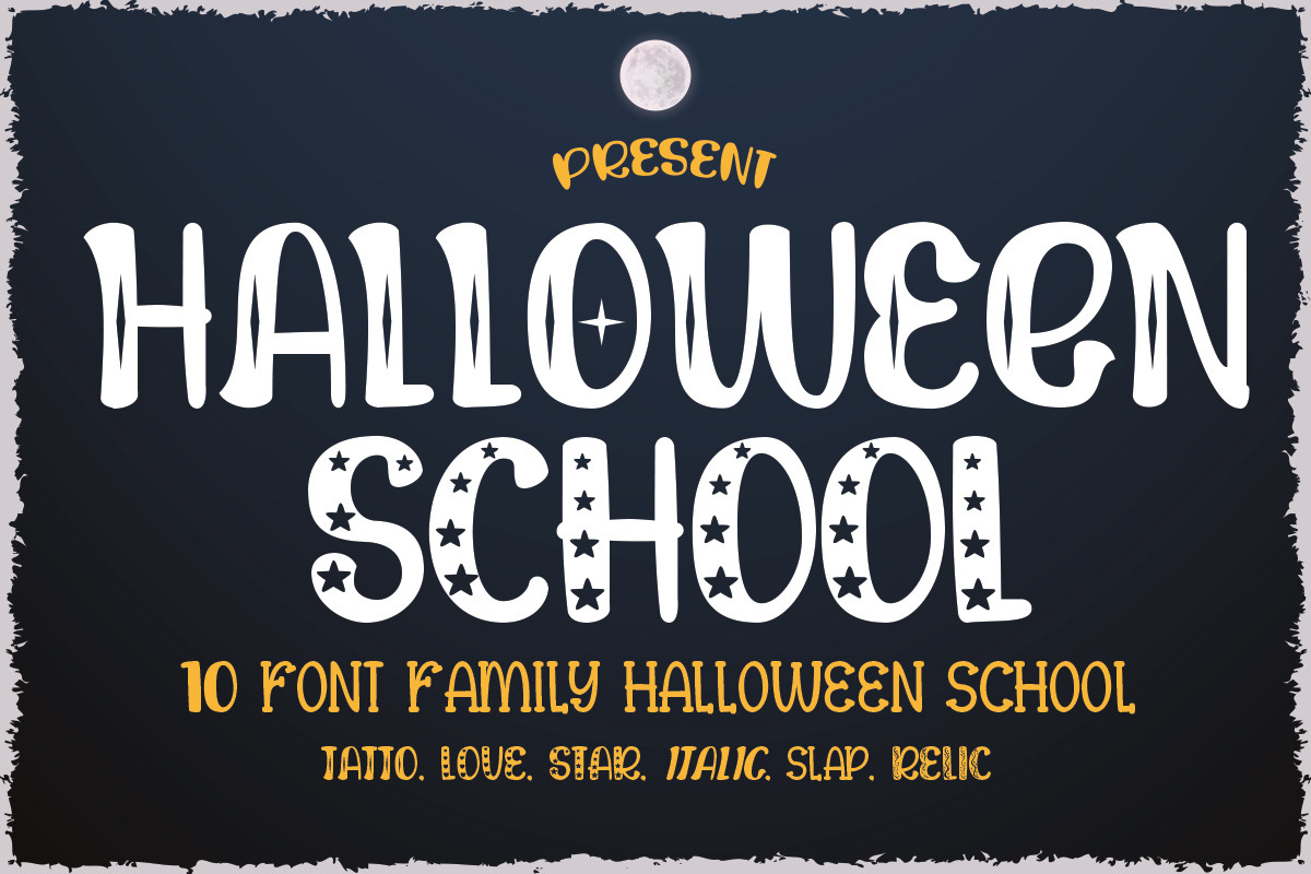 Halloween school, a Slab Serif Font by Bramcreative (Photo 6 of 10)