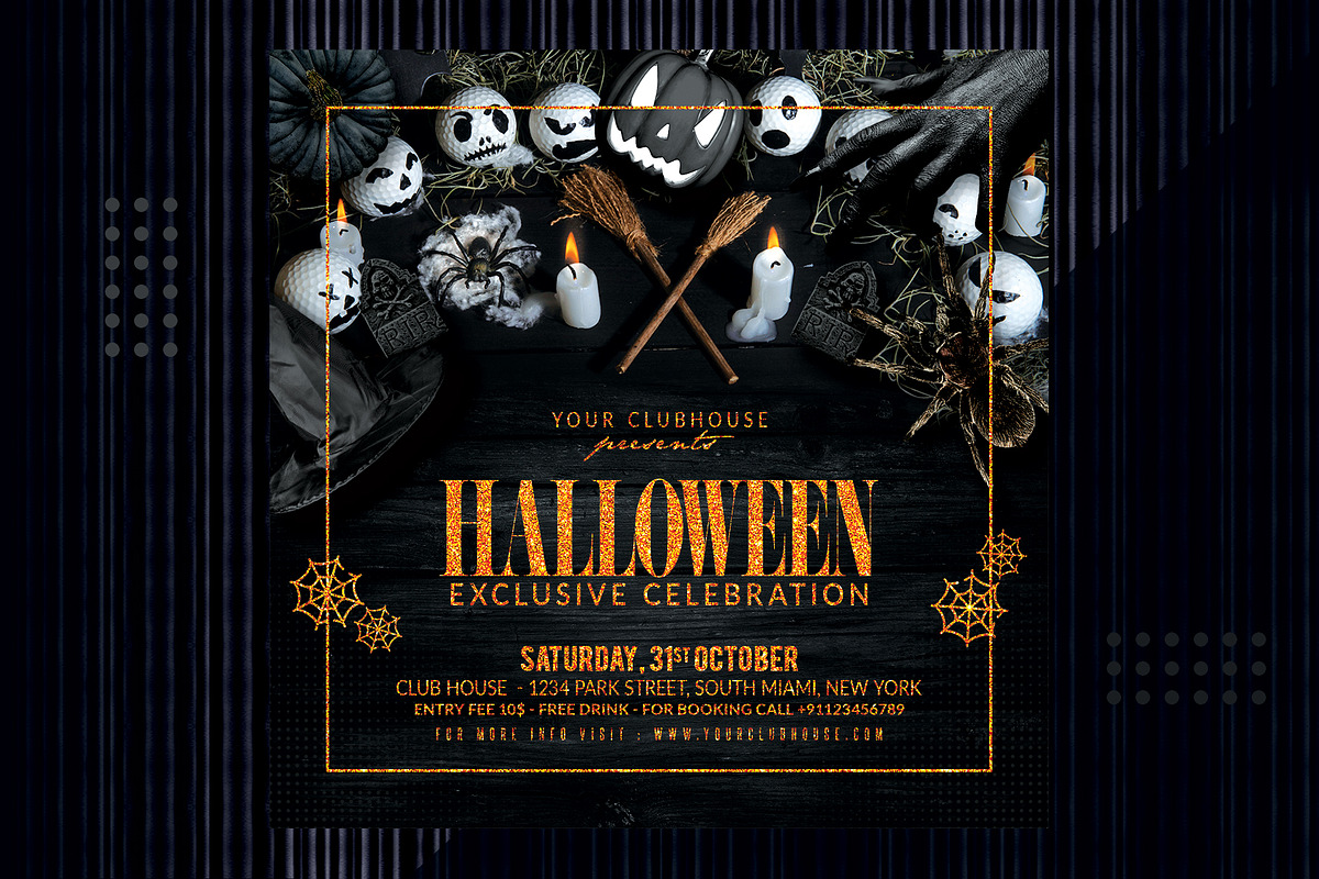 Halloween Flyer Template, a Templates & Theme by MithilaCreation (Photo 3 of 6)