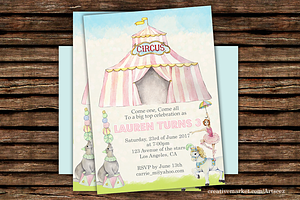 DIY Circus Printable Invitation