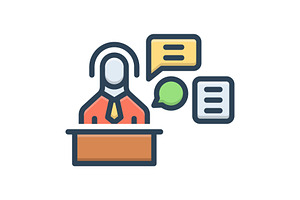 Enquiry inquiry color icon